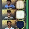 2022 Topps Triple Thread Rod Carew, Joe Mauer and Byron Buxton Triple Relic 16/18