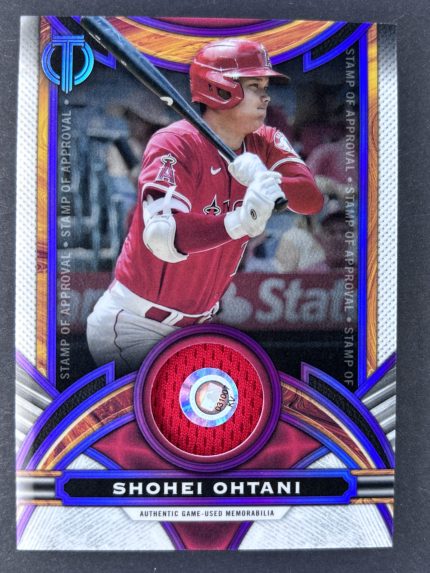 2023 Topps Tribute Shohei Ohtani Stamp of Approval Relic Card 17/50
