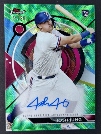 2023 Topps Finest Josh Jung Auto RC 74/99 Emerald parallel