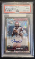 2024 Topps Chrome Jayden Daniels Rookie Auto Graded 9