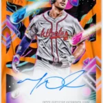 Matt Olson Atlanta Braves Autographed 2025 Topps Cosmic Chrome Auto Variation Orange Galactic Refractor #CCA-MO #8/25 Card
