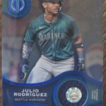2025 Topps Tribute Julio Rodriguez Blue Stamp of Approval relic /150