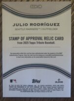 2025 Topps Tribute Julio Rodriguez Blue Stamp of Approval relic /150 - Image 2