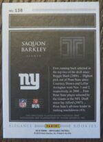 2018 Panini Impeccable Saquon Barkley Auto Dual Relic RC - Image 2