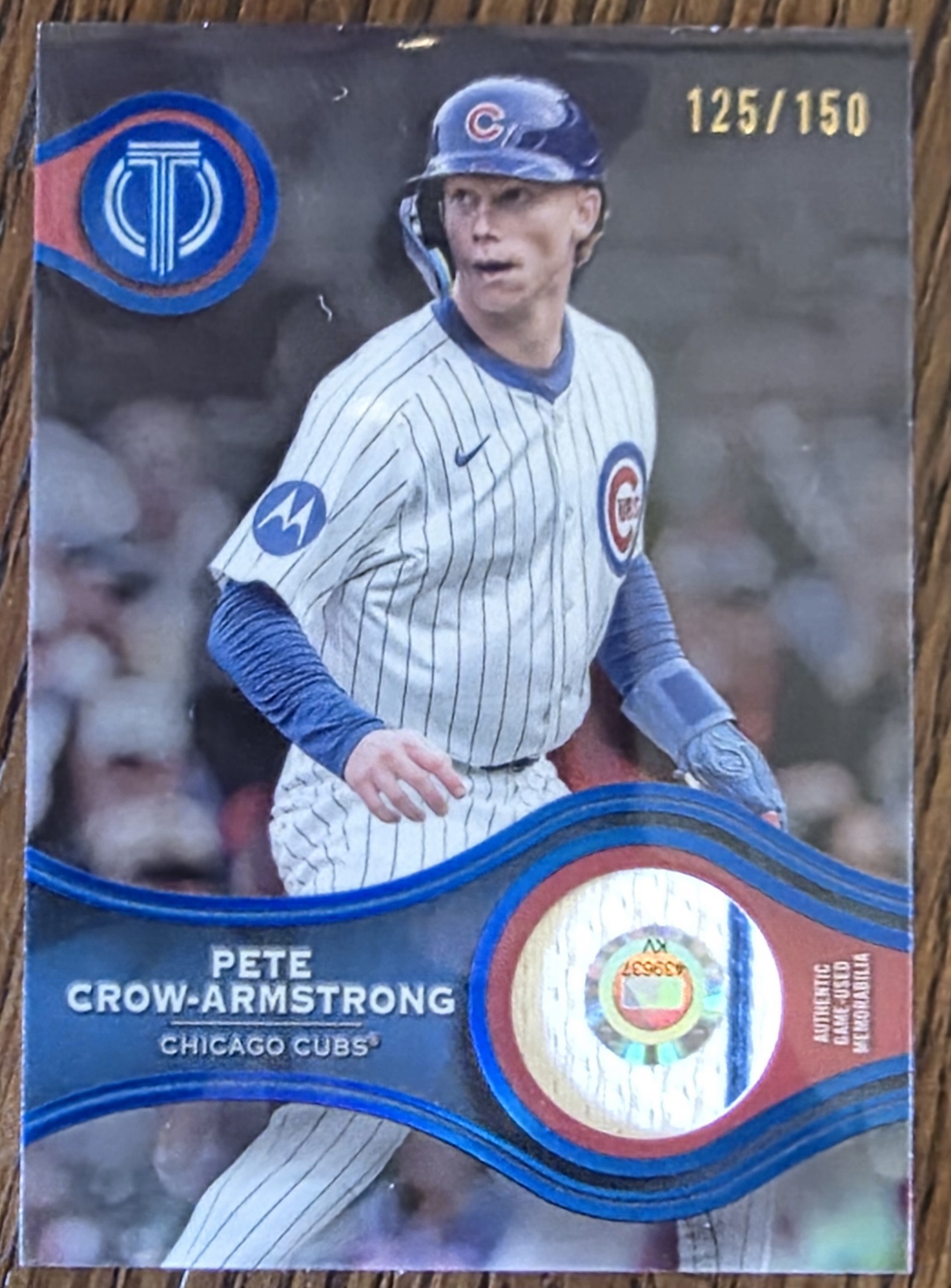 20260328_154700 2025 Topps Tribute Pete Crow- Armstrong Stamp of Approval /150 - Image 1