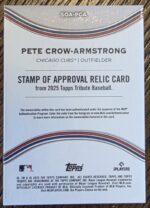 2025 Topps Tribute Pete Crow- Armstrong Stamp of Approval /150 - Image 2