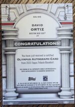 2023 Topps Tribute David Ortiz Olympus Autograph /25 - Image 2