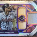 2023 Topps Tribute Ronald Acuna Jr Triple Relic Purple /50