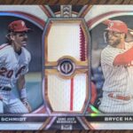 2023 Topps Tribute Dual Relic Mike Schmidt Bryce Harper Relic /199