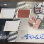 2018 Panini Absolute Same Darnold RC Triple Relic and Auto 39/49