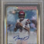 2024 Topps Chrome Jayden Daniels Rookie Auto Graded 9