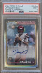 2024 Topps Chrome Jayden Daniels Rookie Auto Graded 9