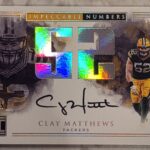 2017 Panini Impeccable Clay Matthews Auto Impeccable Numbers