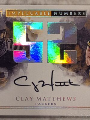 2017 Panini Impeccable Clay Matthews Auto Impeccable Numbers