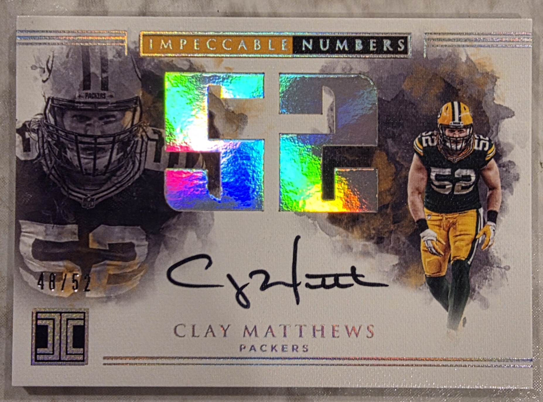 20261007_172620 2017 Panini Impeccable Clay Matthews Auto Impeccable Numbers - Image 1